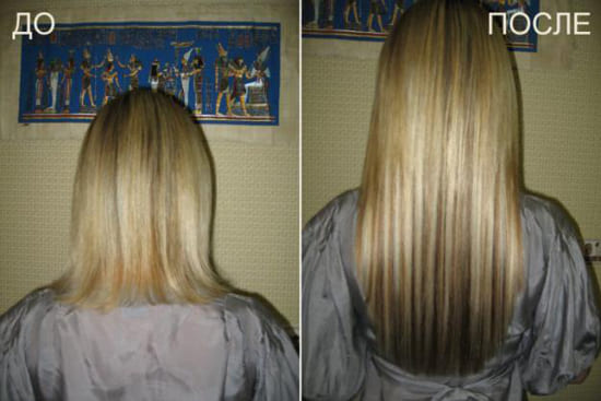 Нарощенные волосы до и после фото