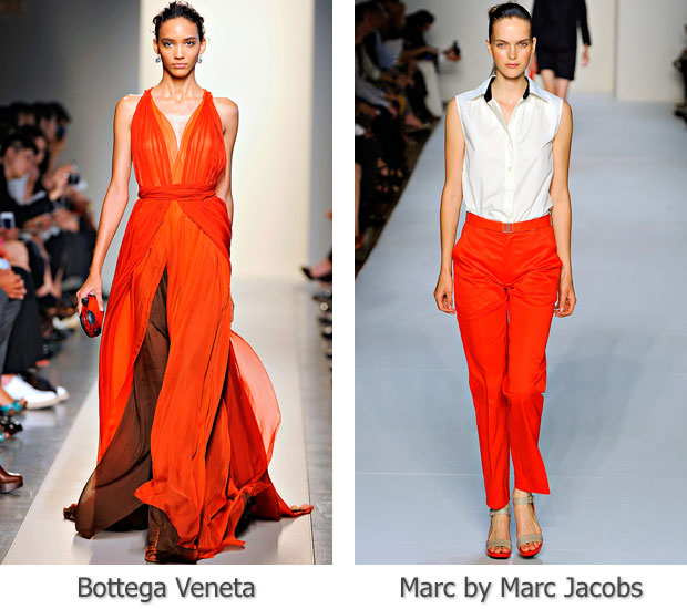 Красно-оранжевый в коллекциях Богетта Венетта и Марк от Марка Джейкобса