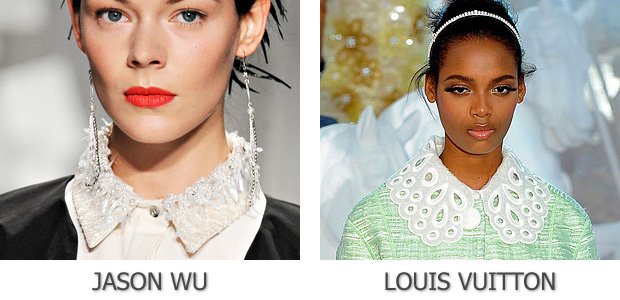 Белые воротники от Jason Wu и Louis Vuitton