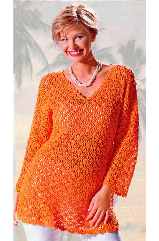 Модный женский вязаный пуловер