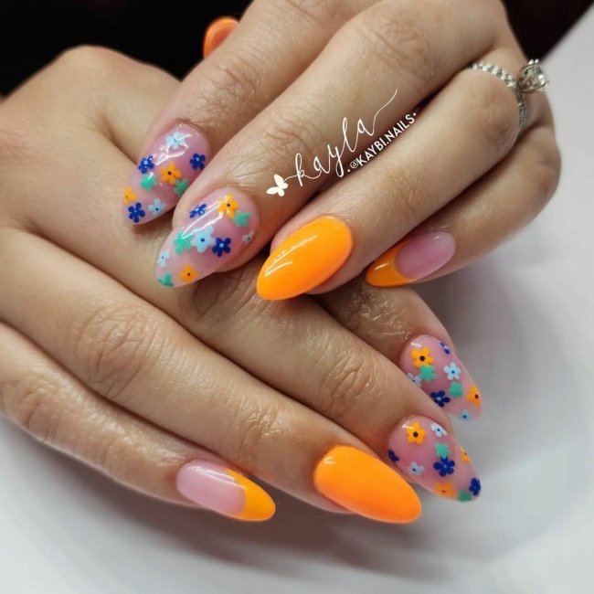 Цветочные ногти