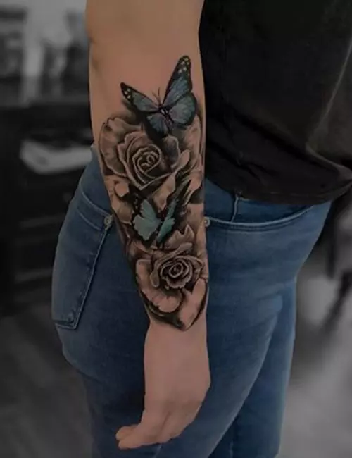 Дизайн татуировки розы для женщин
