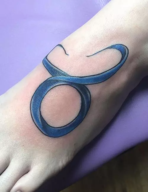 Татуировка символа знака солнца Телец