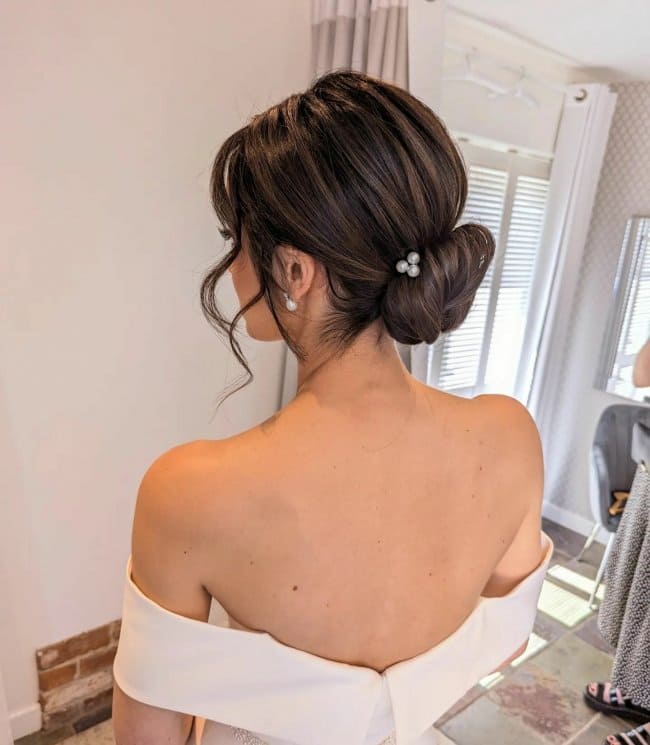 Свадебная прическа на волосы до плеч